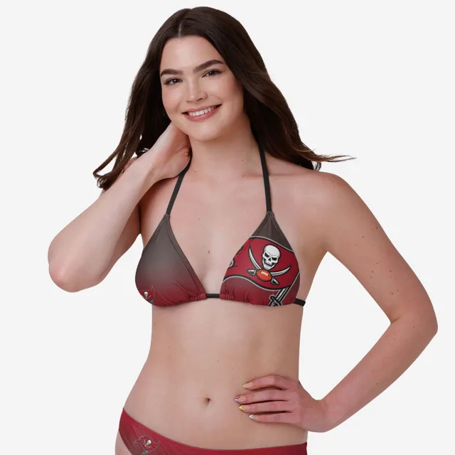 Tampa Bay Buccaneers Haut de bikini dégradé à grand logo pour femme