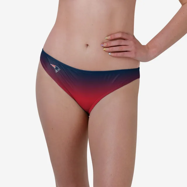 New England Patriots Bas de bikini dégradé à grand logo pour femme