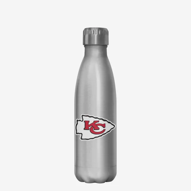 Kansas City Chiefs Super Bowl LVIII Argent Bouteille en acier inoxydable de 17 oz