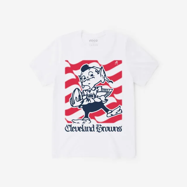 Cleveland Browns T-shirt avec le mot-symbole du patrimoine américain