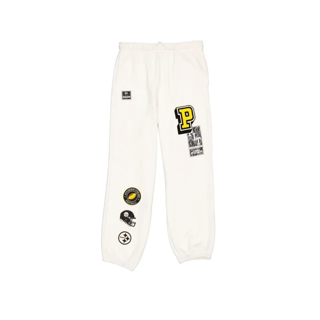 Pittsburgh Steelers Pantalon de survêtement universitaire blanc chromé pour femmes