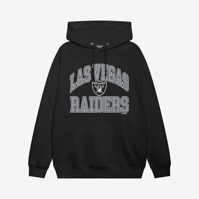 Las Vegas Raiders Sweat à capuche avec mot-symbole arqué