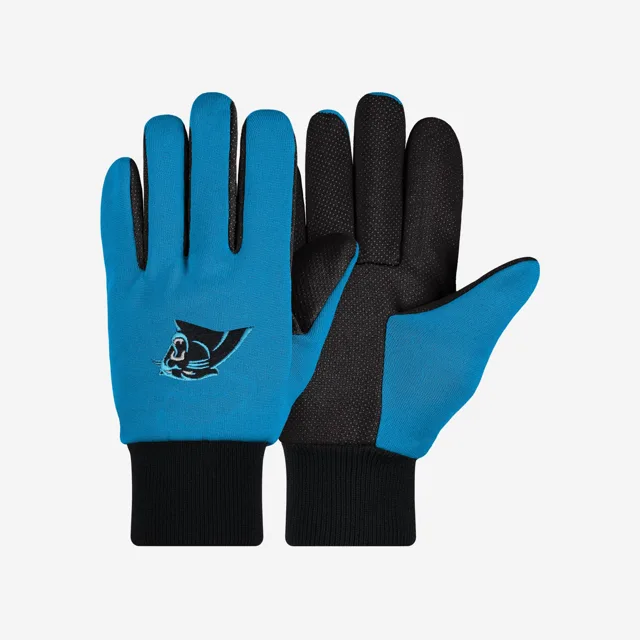Gants utilitaires à paume colorée Carolina Panthers
