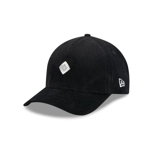Las Vegas Raiders Corduroy Glam Chapeau réglable 9FORTY M-Crown A-Frame pour femmes
