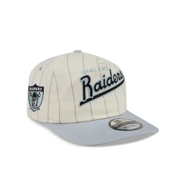 Las Vegas Raiders Casquette Snapback 19TWENTY à fines rayures blanches chromées