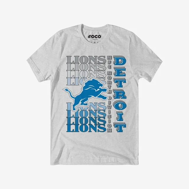 Detroit Lions T-shirt avec mot-symbole dégradé