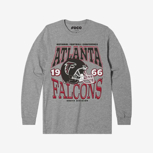 Atlanta Falcons T-shirt à manches longues avec casque d'équipe classique