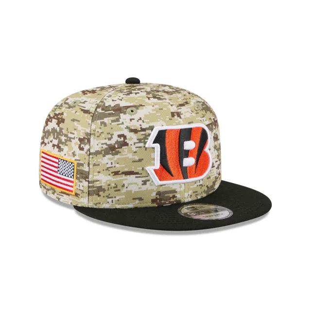 Cincinnati Bengals 2025 Salut au service Fan Gear 9FIFTY Snapback Hat