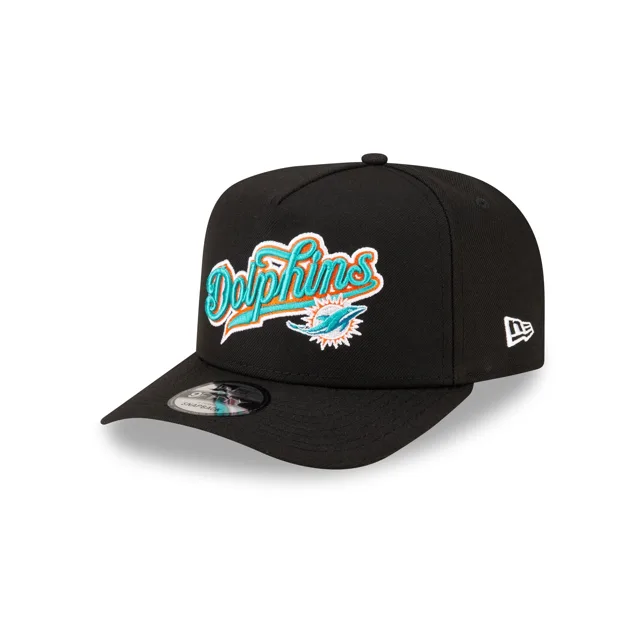 Born x Raised x Miami Dolphins Script Noir 9FIFTY Casquette Snapback A-Frame