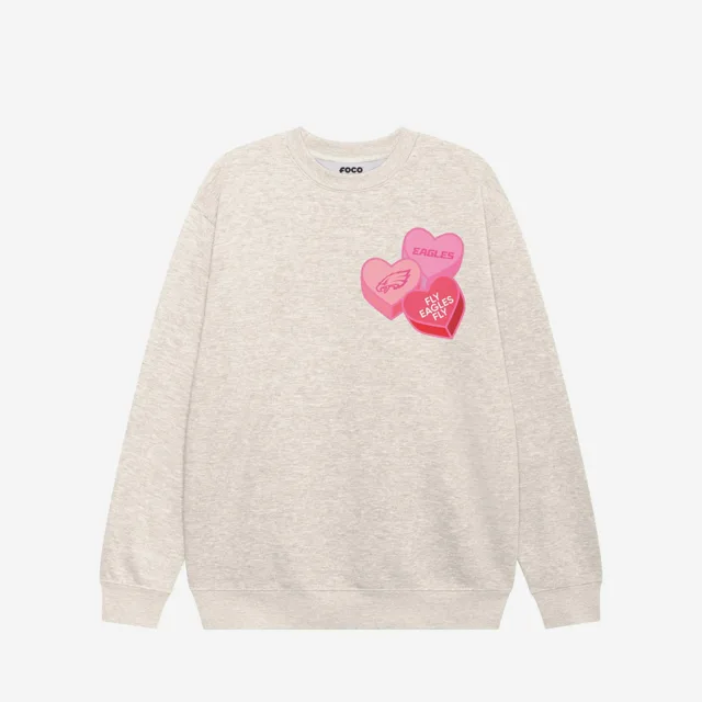 Philadelphia Eagles Sweat-shirt à col rond Candy Heart