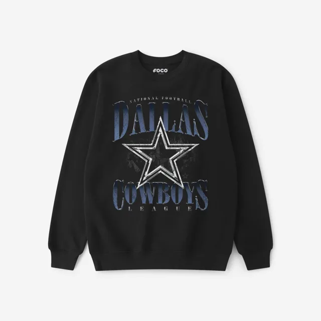 Dallas Cowboys Sweat-shirt à col rond chromé Stack