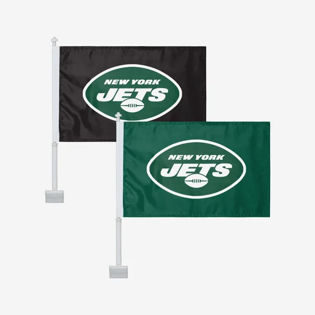 New York Jets Lot de 2 drapeaux de voiture solides