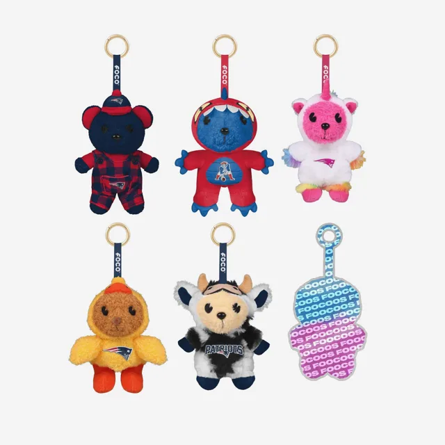 New England Patriots FOOCOOS Peluche Sac Charm Porte-clés Blind Box Série 1
