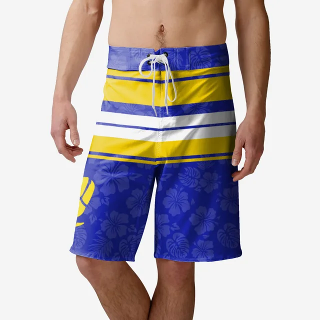 Los Angeles Rams Short de bain à rayures Hibiscus Boardwalk