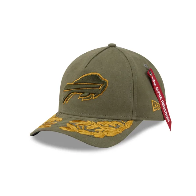 Alpha Industries x Buffalo Bills Casquette Snapback 9FORTY M-Crown A-Frame vert olive