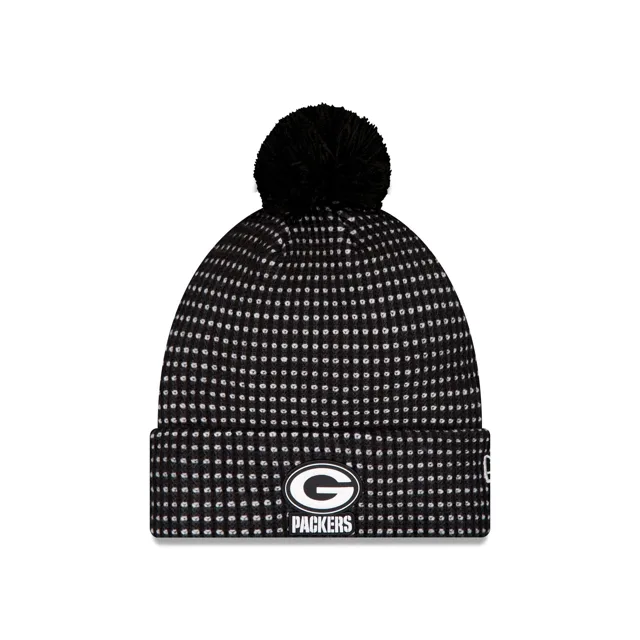 Green Bay Packers 2026 Sideline Bonnet en tricot à pompon noir pour temps froid
