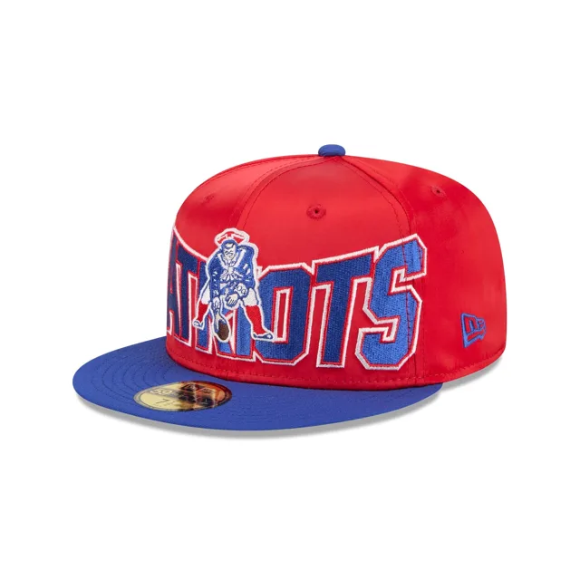 New England Patriots Chapeau ajusté 59FIFTY en satin audacieux