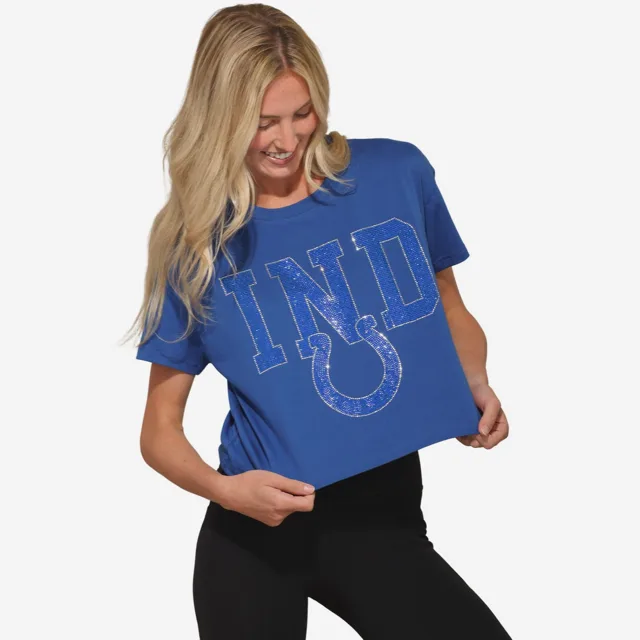 Indianapolis Colts Haut court avec logo strass pour femme