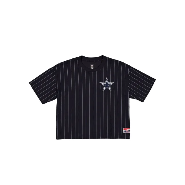 Dallas Cowboys Throwback T-shirt court à fines rayures pour femmes