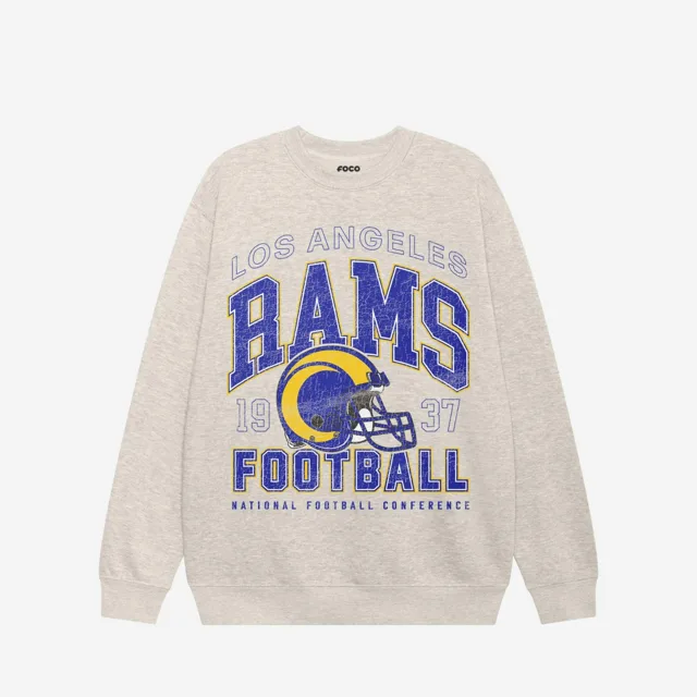 Sweat-shirt universitaire à col rond Los Angeles Rams