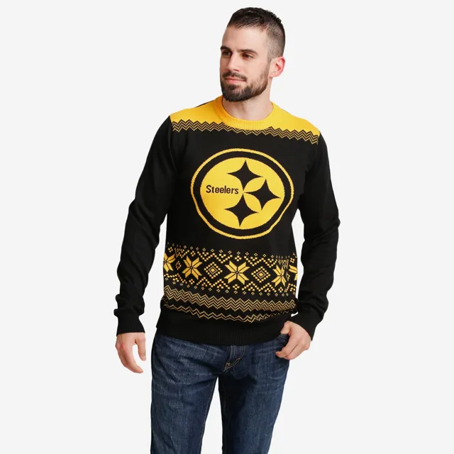 Pittsburgh Steelers Pull de Noël avec grand logo