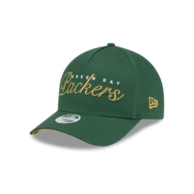 Green Bay Packers Casquette snapback 9FORTY M-Crown A-Frame métallisée pour femmes