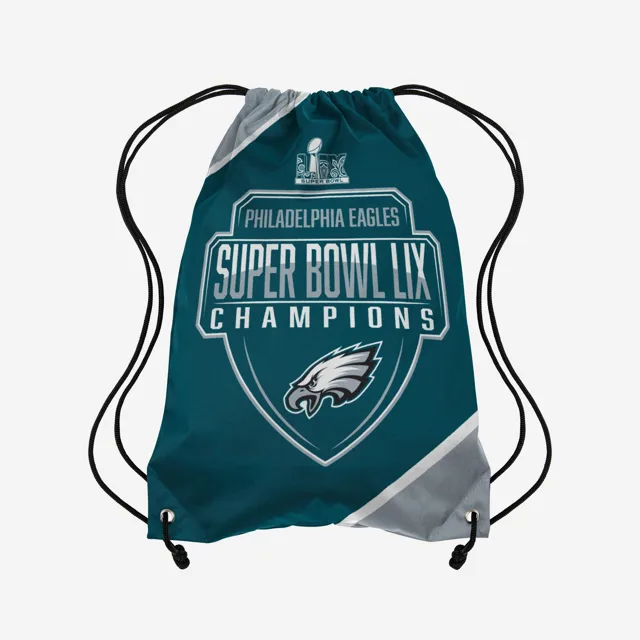 Philadelphia Eagles Super Bowl LIX Champions Team Color Sac à dos avec cordon de serrage