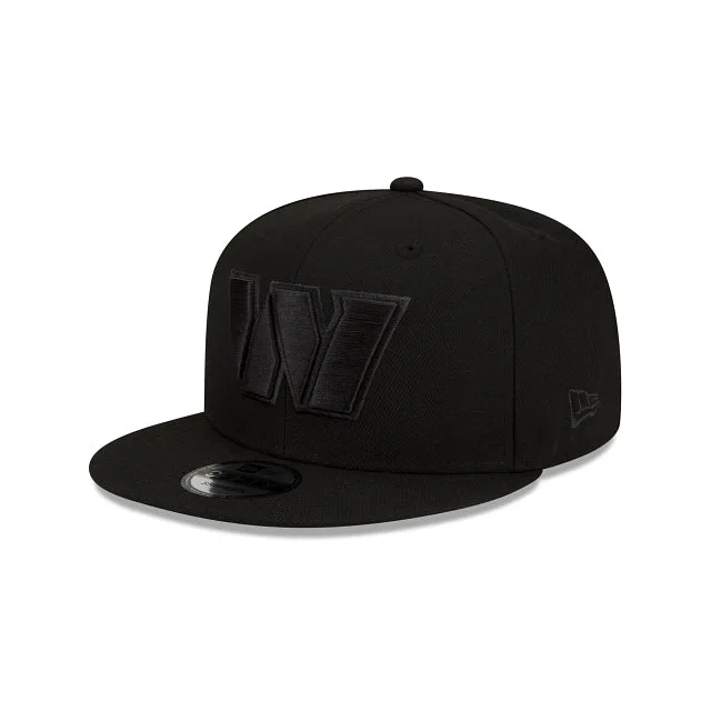 Washington Commanders Casquette Snapback 9FIFTY Noir sur Noir