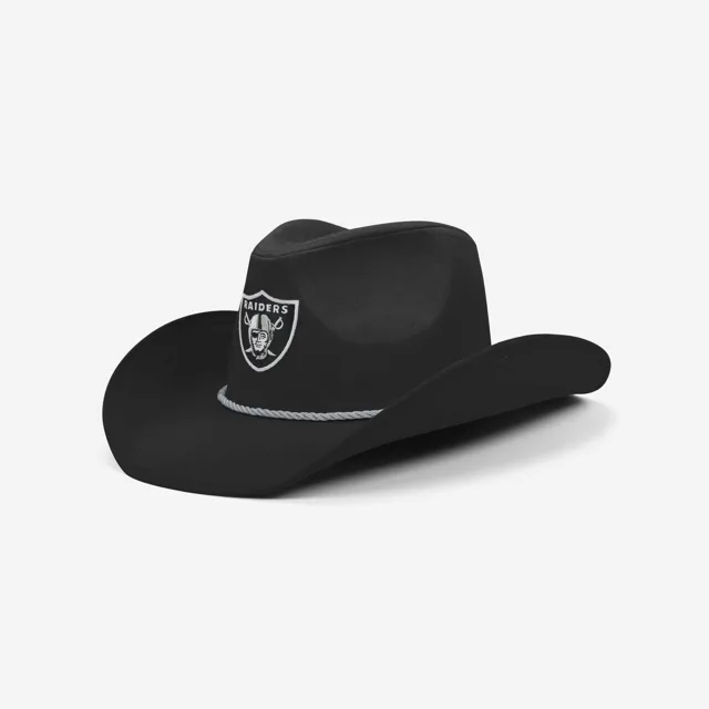 Chapeau de cowboy noir Las Vegas Raiders