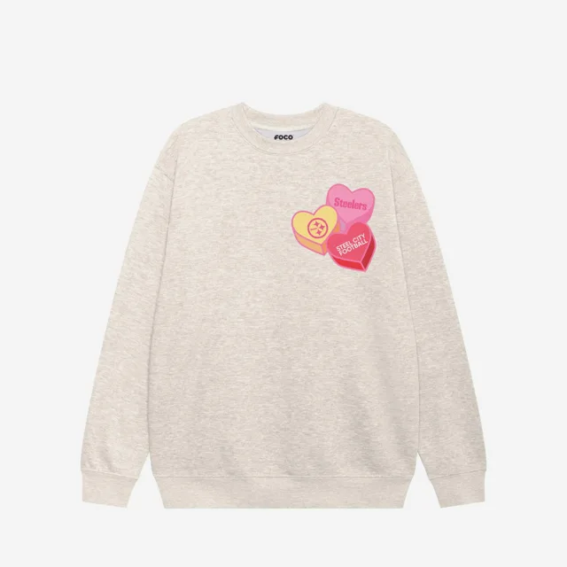 Pittsburgh Steelers Sweat-shirt à col rond Candy Heart