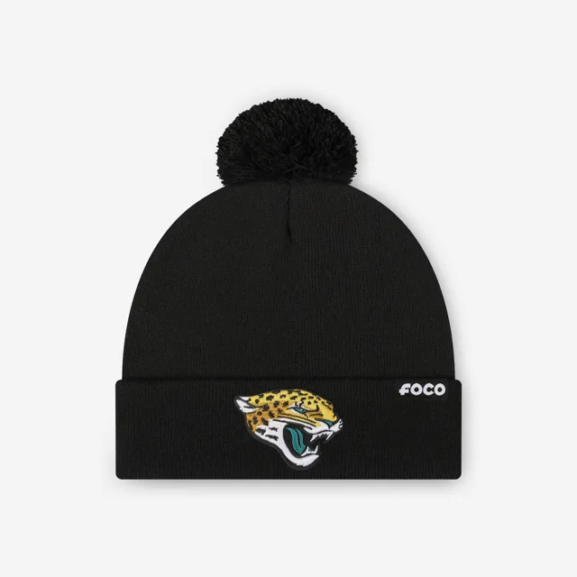 Bonnet à pompon avec logo principal Jacksonville Jaguars Basic
