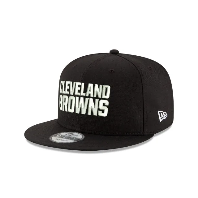 Cleveland Browns Casquette Snapback 9FIFTY noire et blanche