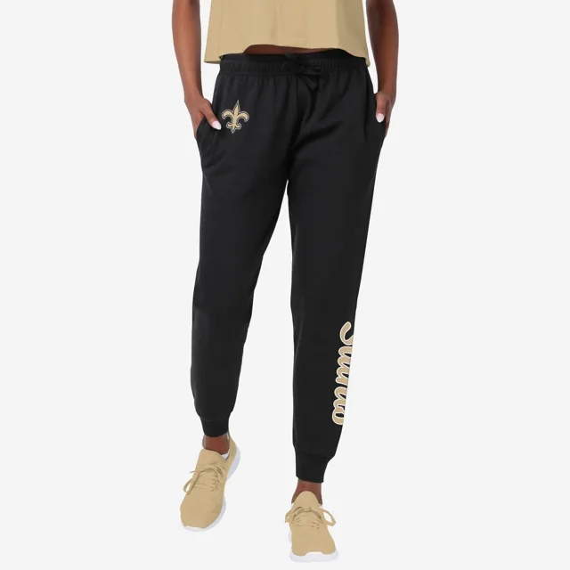 New Orleans Saints Pantalon de jogging noir avec mot-symbole pour femme