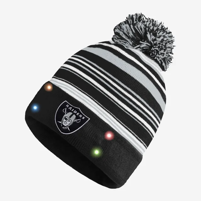 Bonnet lumineux à rayures horizontales Las Vegas Raiders