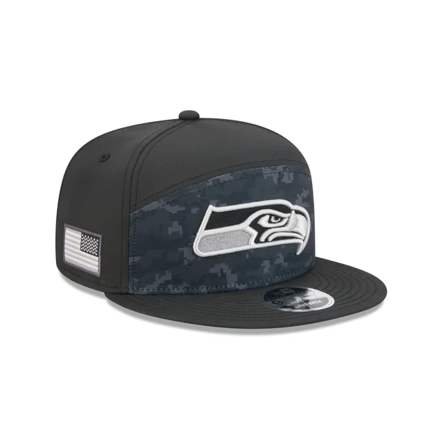 Seattle Seahawks 2026 Salut au service Panneau divisé 9FIFTY Snapback Hat