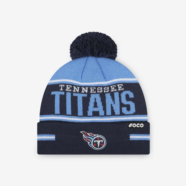 Tennessee Titans Bonnet à pompon à rayures et gros mot