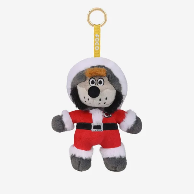 Kansas City Chiefs Porte-clés en peluche mascotte Père Noël avec breloque pour sac