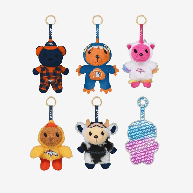 Denver Broncos FOOCOOS Peluche Sac Charm Porte-clés Blind Box Série 1