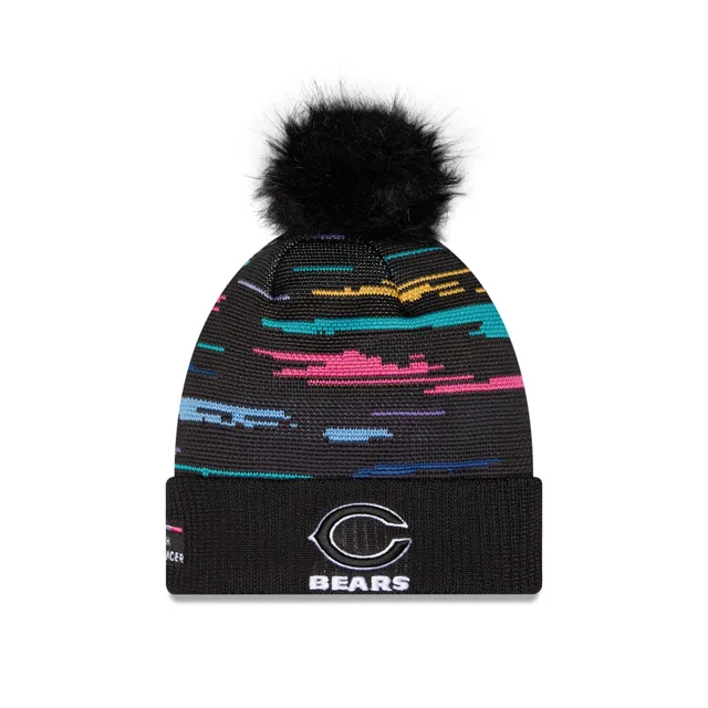 Chicago Bears 2026 Crucial Catch Bonnet en tricot à pompon pour femme