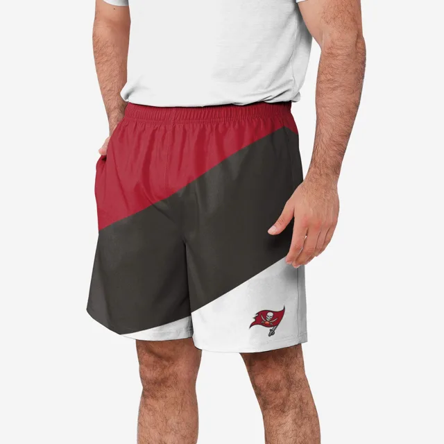 Tampa Bay Buccaneers Short d'entraînement à double doublure en duvet color block