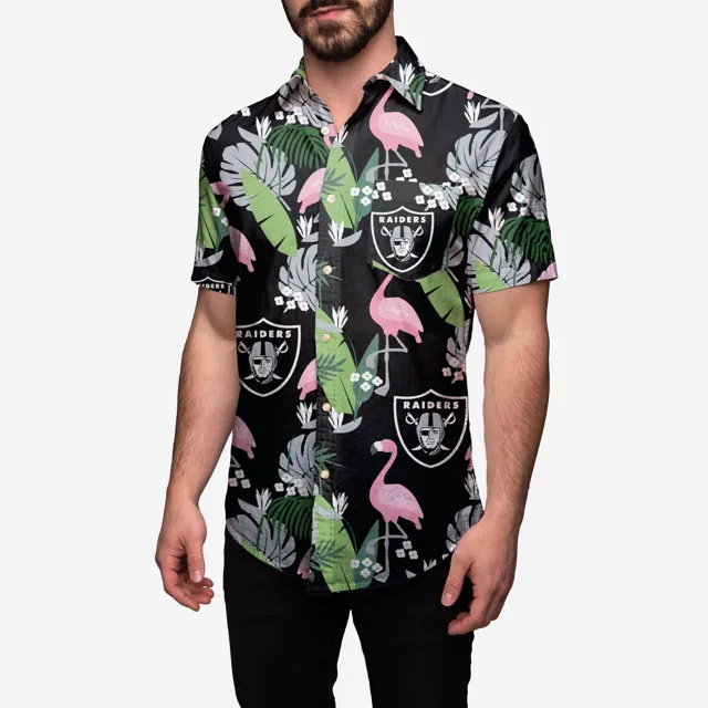 Las Vegas Raiders Chemise boutonnée à fleurs