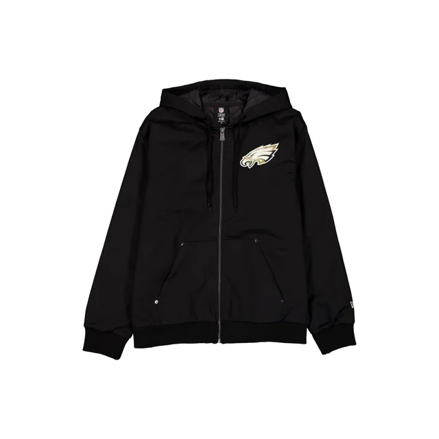 Philadelphia Eagles Veste noire entièrement zippée avec logo camouflage