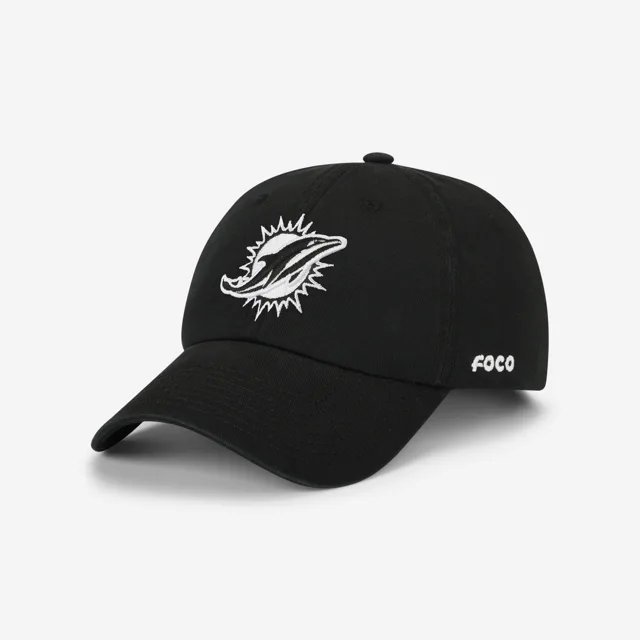 Casquette décontractée noire et blanche Miami Dolphins