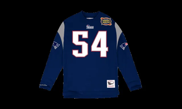 Nom et numéro NFL à manches longues "New England Patriots - Navy" NNLSMG18064 NEPNAVY04TBS