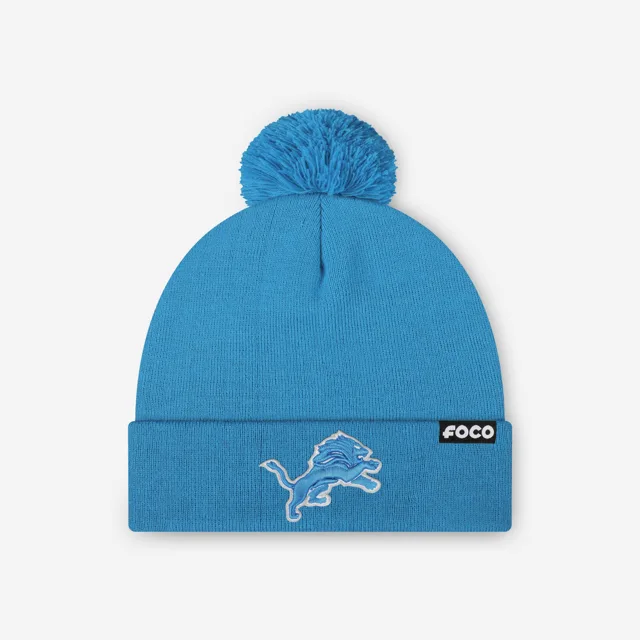 Bonnet à pompon avec logo principal Detroit Lions Basic