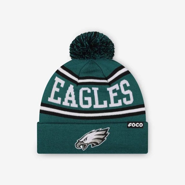 Bonnet à pompon avec logo principal Philadelphia Eagles