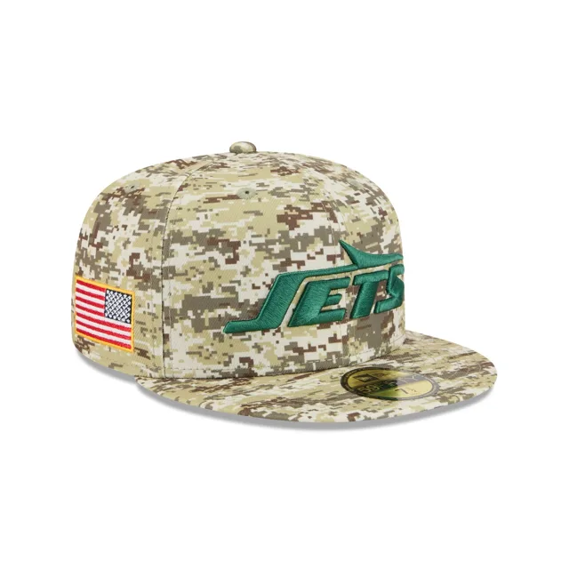 New York Jets 2025 Salut au service Fan Gear 59FIFTY Chapeau ajusté