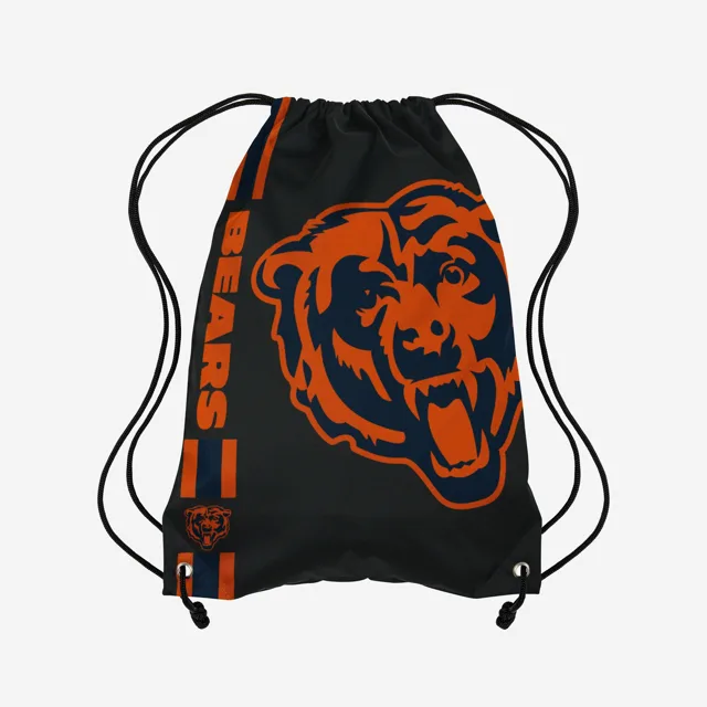 Chicago Bears Sac à dos avec cordon de serrage et rayures latérales à grand logo