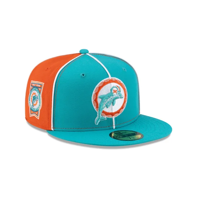 Miami Dolphins Chapeau ajusté bicolore Pinwheel 59FIFTY