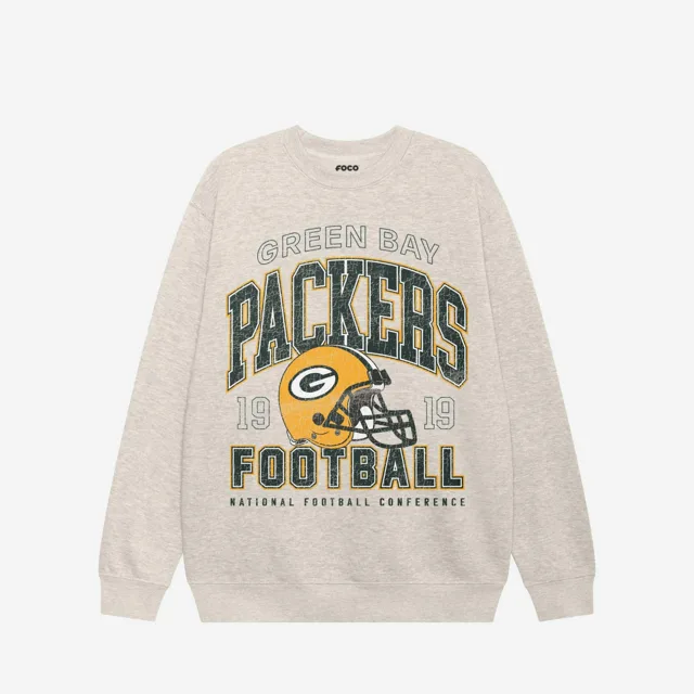 Sweat-shirt universitaire à col rond Green Bay Packers